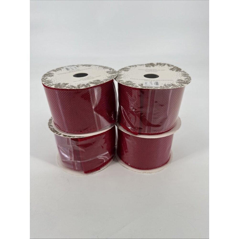 Trimsetter By Dillards 4 Rolls Red Ribbon Christmas Presents Bows Decorations
